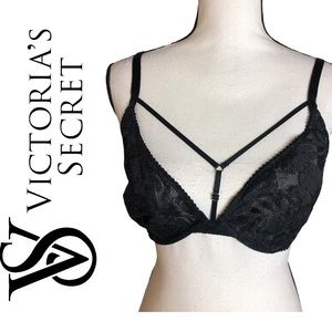 Victoria’s Secret very sexy black/silver bra Sz 32DDD